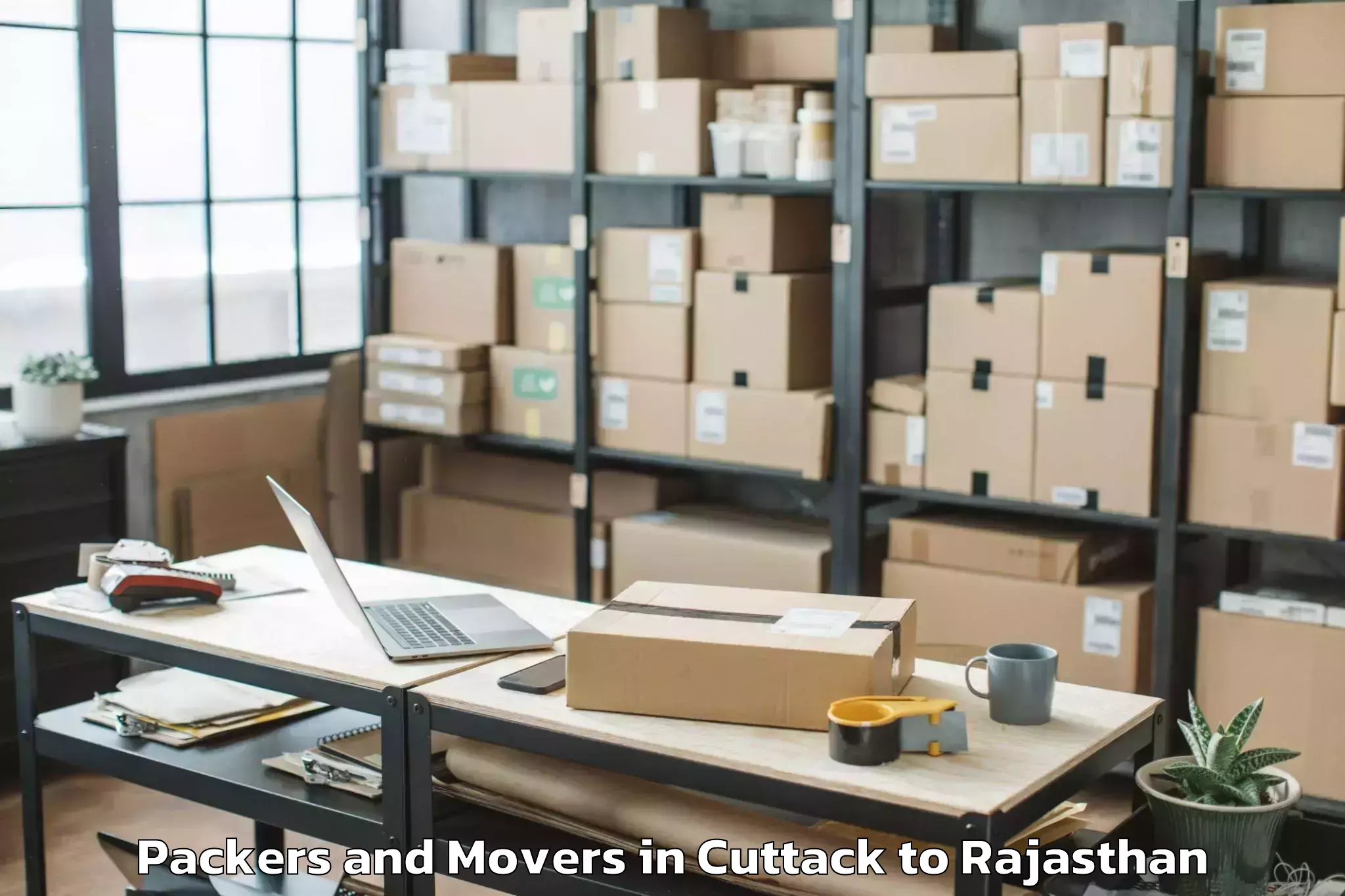 Reliable Cuttack to Gangapur Bhilwara Packers And Movers